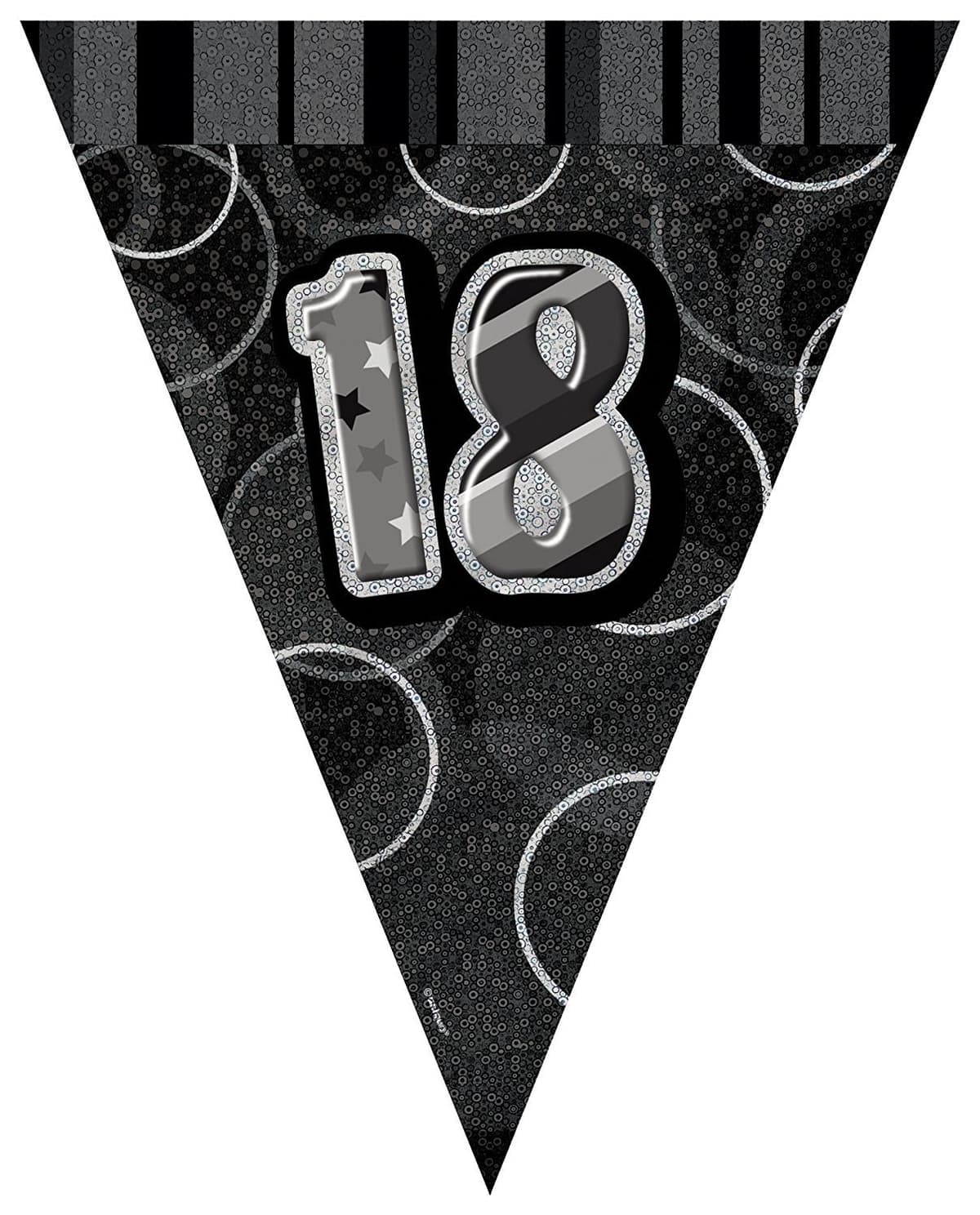 Unique Party 92068 - 9ft Foil Glitz Pink Happy 80th Birthday Banner — view 228