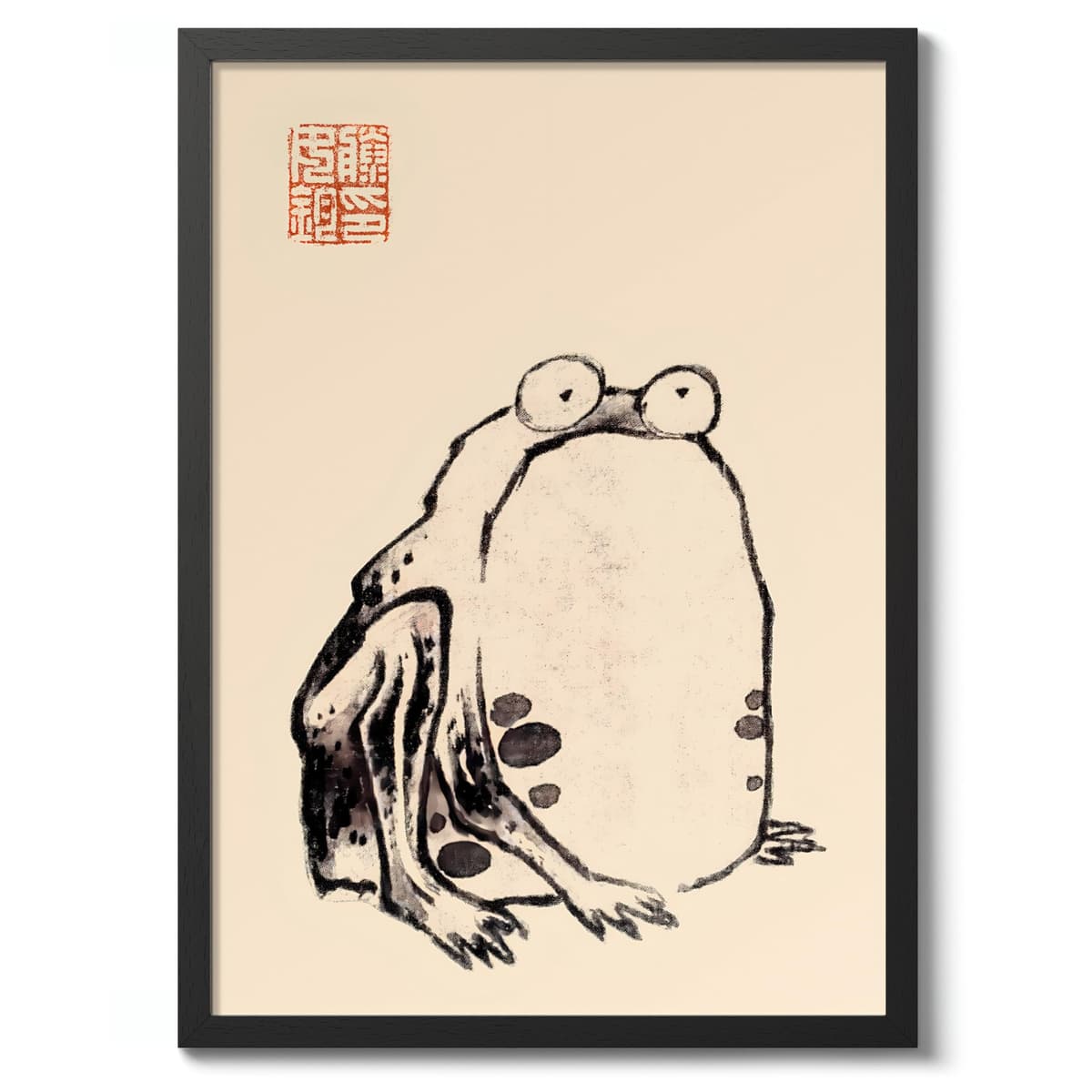 Matsumoto Hoji Sad Frog Poster, Japansese Art Woodblock Ukiyo-e Print, Framed Japanese Wall Art, Archival Matte, A1 (Print Only) - 84.1x59.4cm — view 15