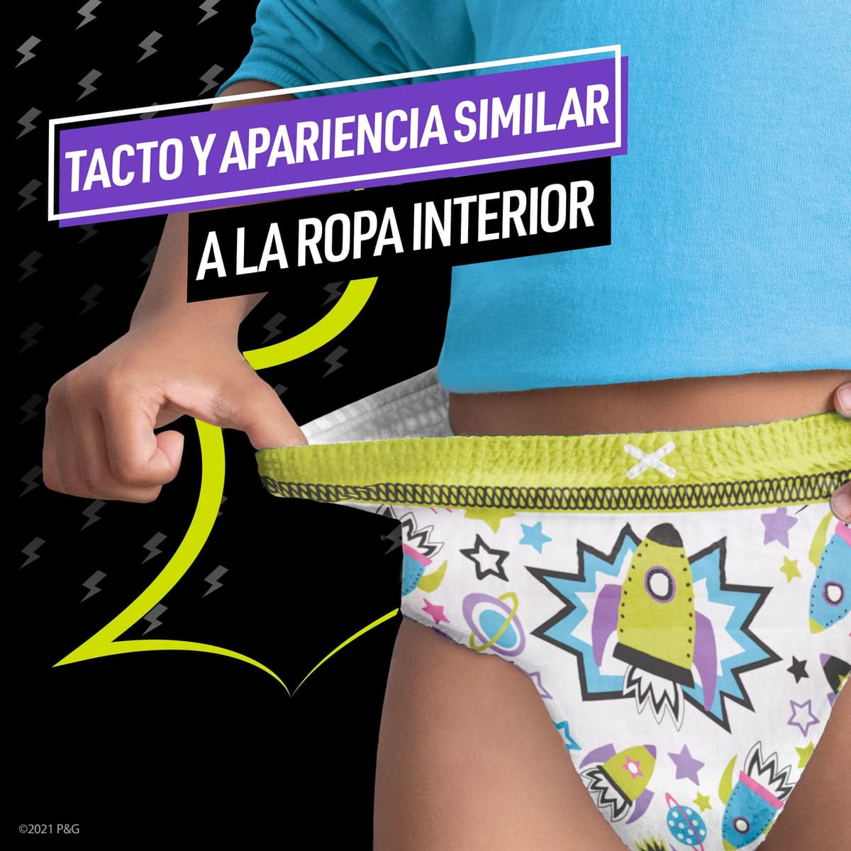 Dodot Pañal-Braguita Ninjamas, Talla 4-7 años (17-30 kg), 60 pañales tipo braguita, pañal noche con Corazones, Protección Contra Fugas Toda La Noche — view 5