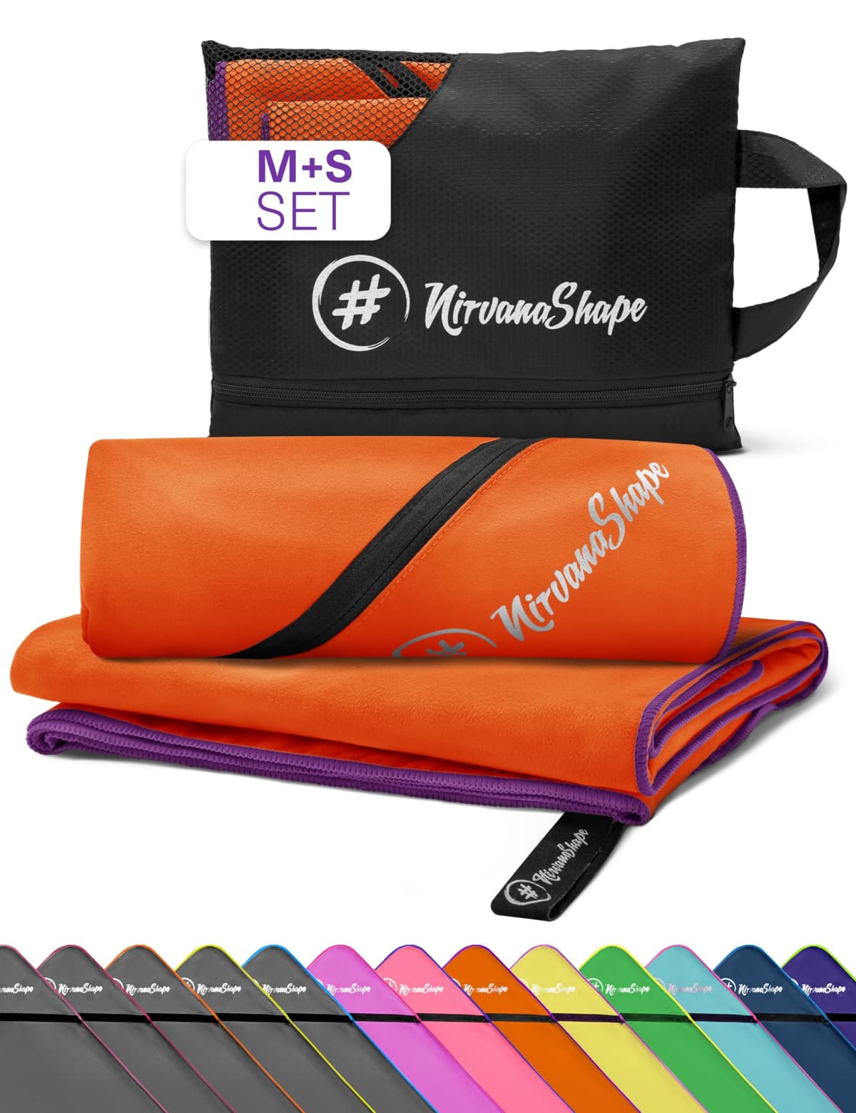 NirvanaShape Toallas de Microfibra | Absorbentes, Ligeras, de Secado rápido | Toallas de baño, Toalla de Viaje, Toallas Deportivas | Ideales para Viajar, IR al Gimnasio, la Playa, Practicar Yoga — view 32