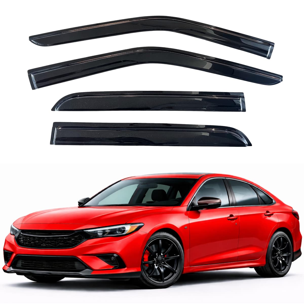 KPY Rain Guards Fit for 2006-2013 Lexus IS250 IS350, Out-Channel Window Visors Vent Wind Deflectors 4PC, Car Accessories for 06-13 Lexus is Series — view 165
