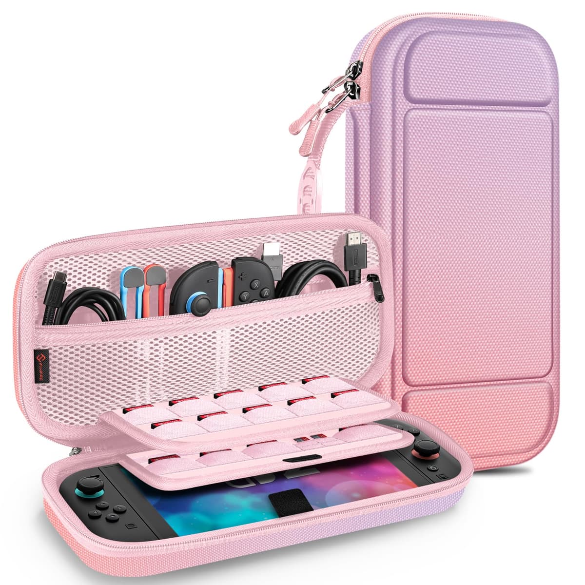 FINTIE Carrying Case for Nintendo Switch 2 (2025) - [Shockproof] Hard Shell Protective Cover Portable Travel Bag with Game Card Slots & Inner Pocket for Accessories, Fantasy Ombre
