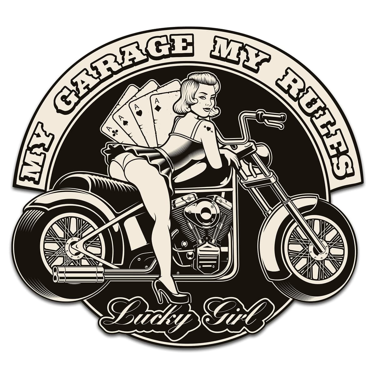 Finest-Folia Pegatina retro vintage Old School Ace Kult Rockabilly — view 11
