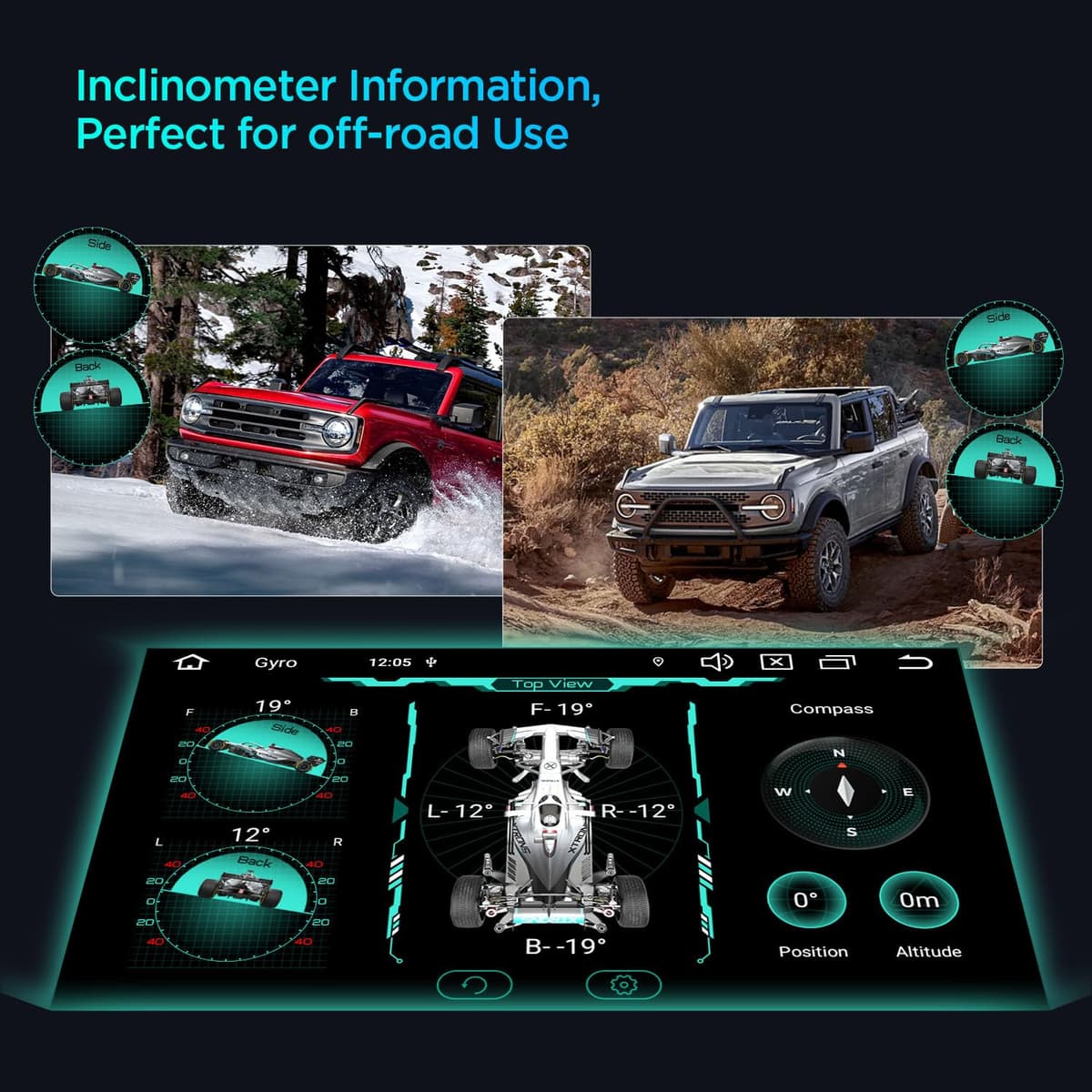 XTRONS 7" Android 14 1 Din Car Stereo 4+64GB for Fiat 500(2007-2015) Black, Octa-Core Radio Player, Built-in 4G ASM DSP 2K CarAutoPlay Android Auto GPS Navigation Bluetooth 5.0 New UI, Optional DAB+ — view 5