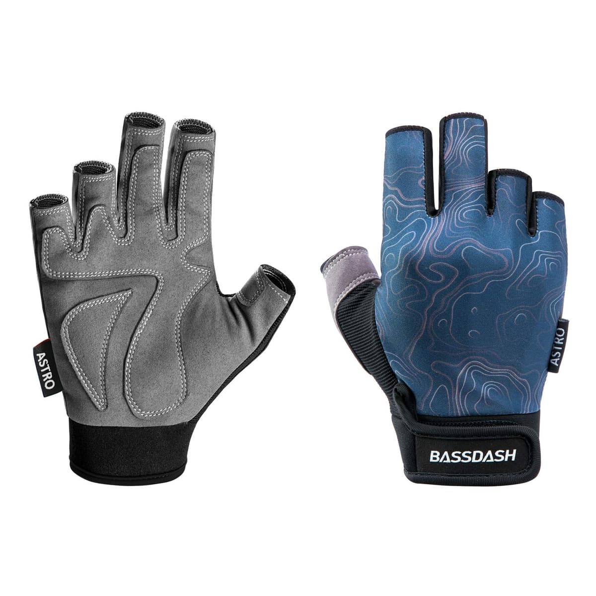 Bassdash Astro Heavy-Duty Sure Grip Guanti da Pesca Uomo Donna Guanti Senza Dita per Pesca Sportiva Kayak Paddling Vela MTB — view 6