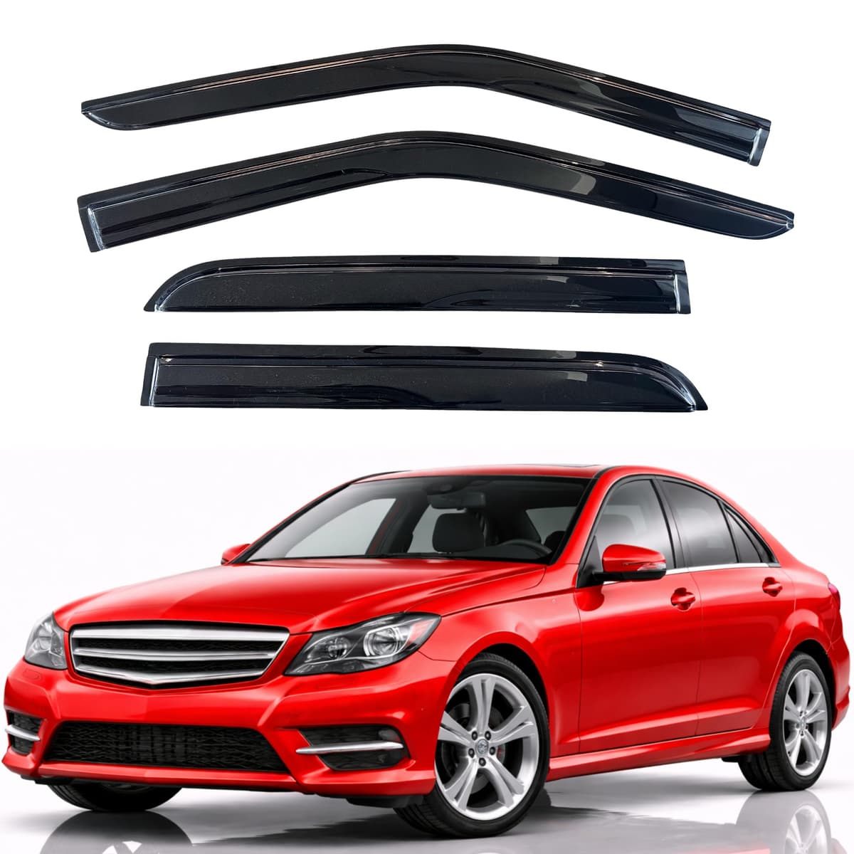 KPY Rain Guards Fit for 2006-2013 Lexus IS250 IS350, Out-Channel Window Visors Vent Wind Deflectors 4PC, Car Accessories for 06-13 Lexus is Series — view 96