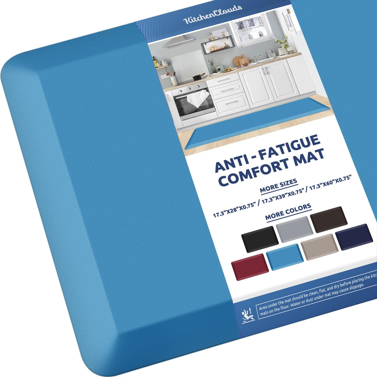 KitchenClouds Kitchen Mat Cushioned Anti Fatigue Rug 17.3"x28" Water Resistant Non Slip Standing Desk Mat Comfort Floor Mats for Kitchen House Sink Office (Khaki) — view 72