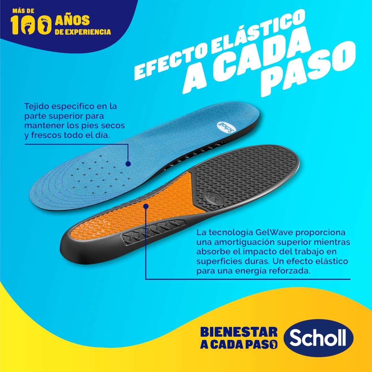 Scholl GelActiv Profesional Plantillas de Gel para Hombre - Botas y Zapatos de Trabajo, Comodidad Superior y Absorción de Impactos con Tecnología GelWave, Amortiguación Todo el Día, Talla 40-46.5 — view 5