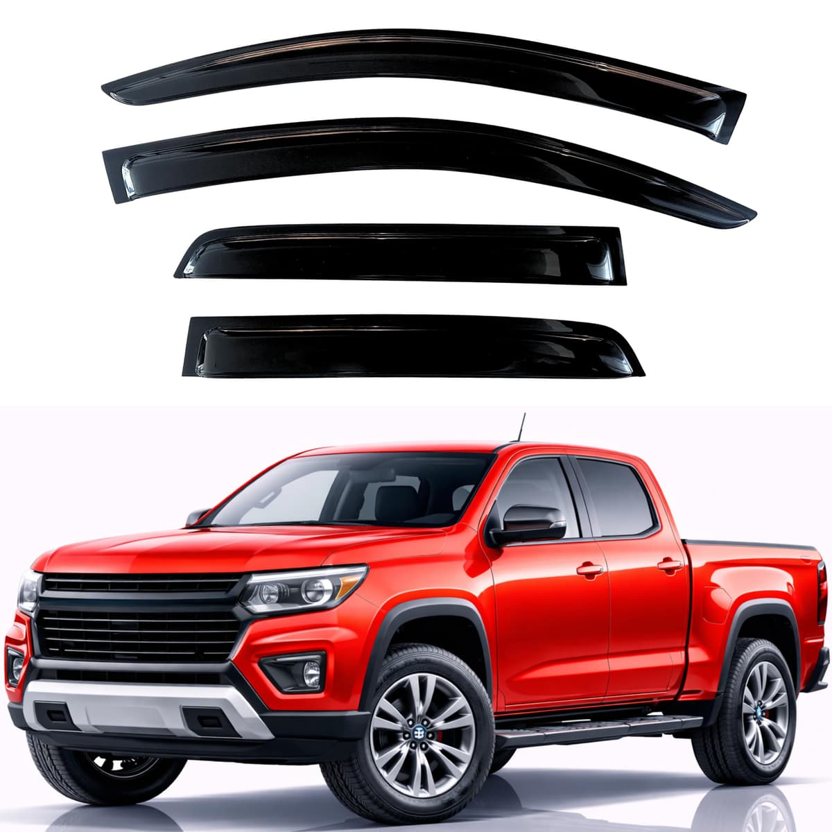KPY Rain Guards Fit for 2006-2013 Lexus IS250 IS350, Out-Channel Window Visors Vent Wind Deflectors 4PC, Car Accessories for 06-13 Lexus is Series — view 95