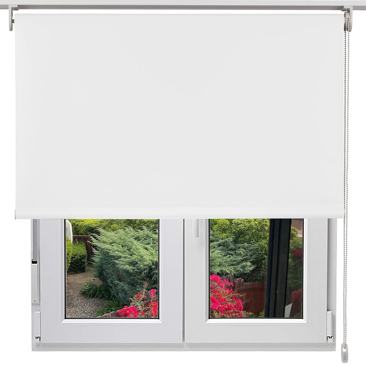 Estor Eclipse/Opaco Y TÉRMICO con Cadena de Repuesto: para Interior/Exterior/Medidas Ancho X AltoContactaremos para Ajuste sin Cargo Color: Blanco. Medidas: 115cm x 160cm — view 3