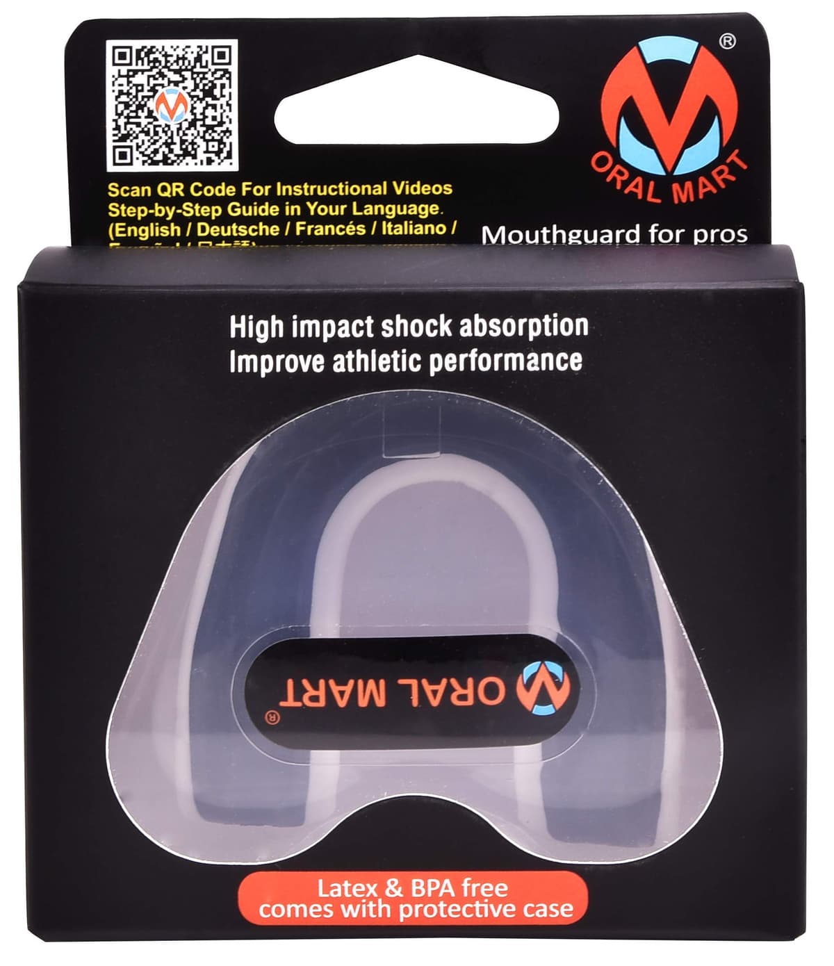 Oral Mart Vampiro colmillo Protector bucal con Estuche ventilado para Karate, Boxeo, Combate, Taekwondo — view 6