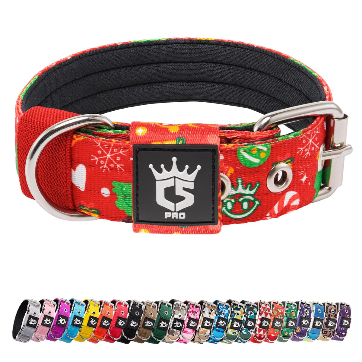 TSPRO Collar Táctico para Perros Ajustable, Collares con Broche de Metal Robusto, de 3,8 cm de Ancho, Duradero y Cómodo para Perros Medianos y Grandes (Negro M) — view 55