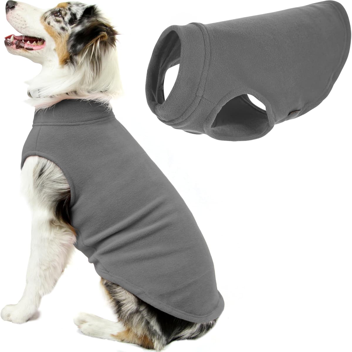 Gooby Stretch Fleece Pull Over Cold Weather Dog Vest, 2X-Large, Black — view 32