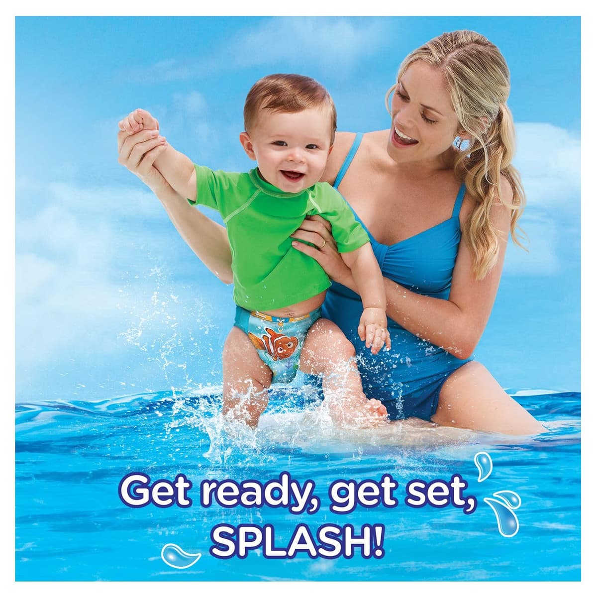 Huggies Little Swimmers, Swim Nappies, Size 5-6 - 33 Pants - Maximum Protection Swimming Nappies with Leak Guards - All-Round Stretchy Waistband — view 2
