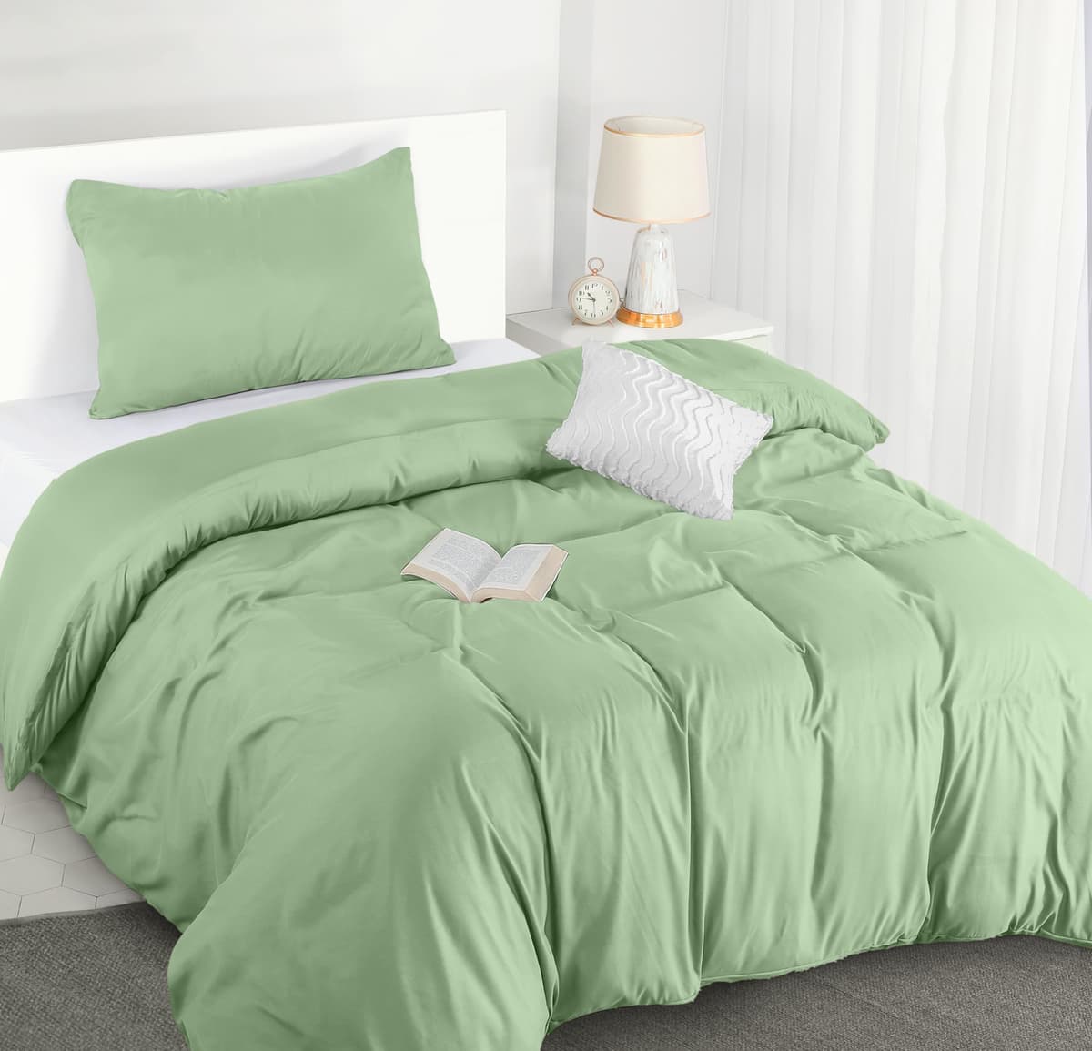 Utopia Bedding Duvet Cover Double - Soft Microfibre Polyester - Bedding Quilt Cover Set, with Pillow cases (Grey) — view 104