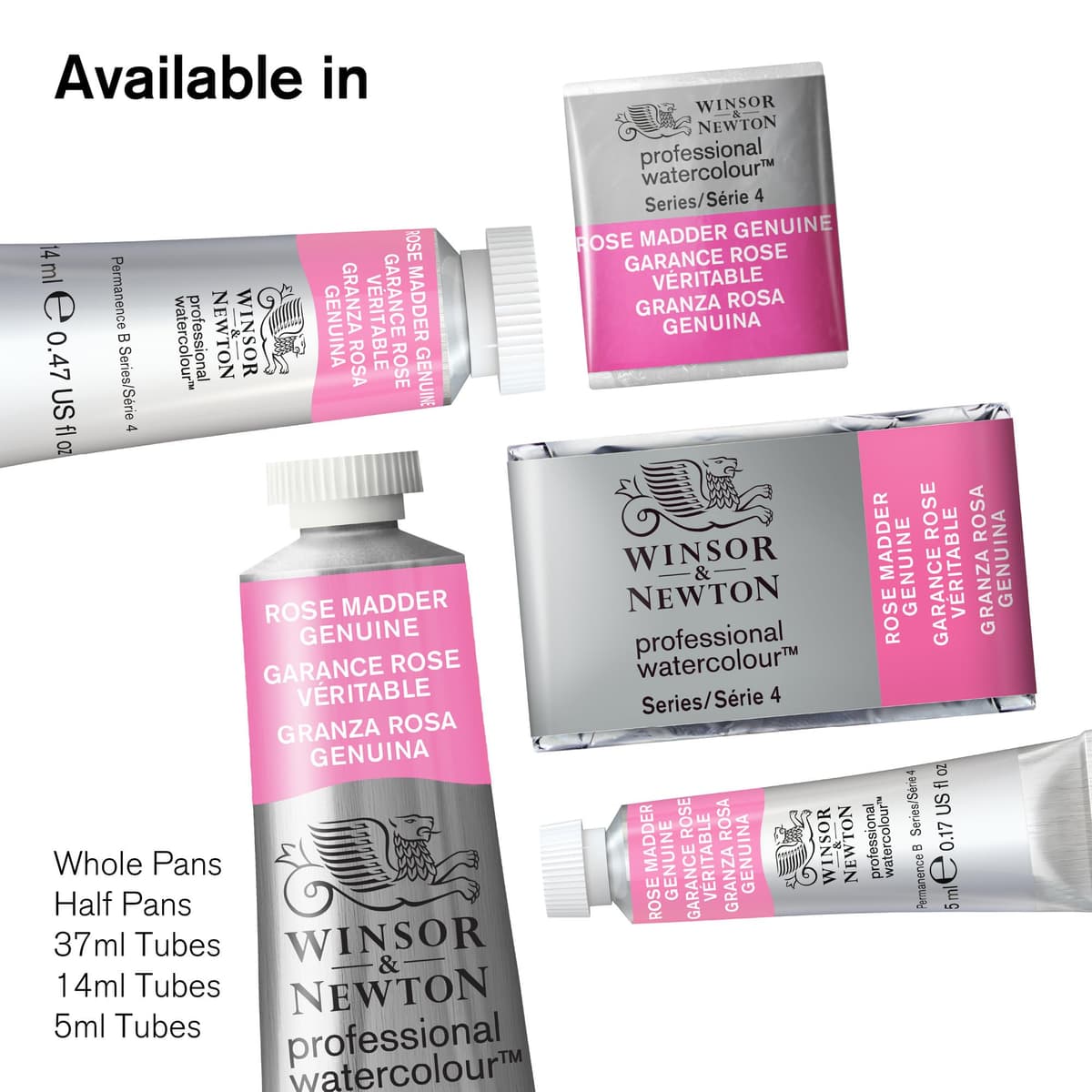 Winsor & Newton Acuarela Profesional - Pintura de Acuarela, Alta Luminosidad, Resistente a la Luz, Calidad de Archivo, Tubo de 5ML, Color Blanco De Titanio — view 8