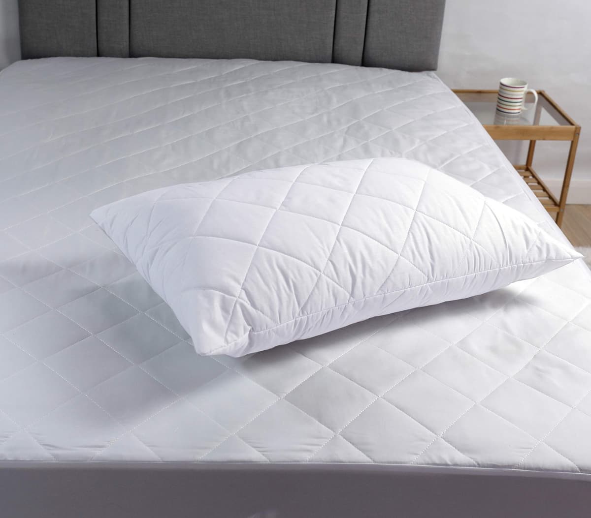 Adam Home Pillows 2 Pack Hotel Quality with Quilted Cover Hypoallergenic & Dust Mite Resistant Filling – Ideal for Stomach, Back and Side Sleepers Down Alternative Hotel Pillows — view 5