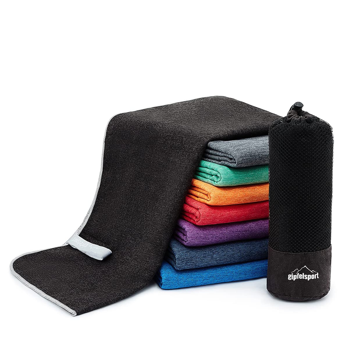 gipfelsport Toalla de Microfibra | Toalla de baño de Microfibra, Toalla de Viaje, Toalla de Playa | De Secado rápido, Ultra Ligero, Ahorro de Espacio | para niños, Hombres y Mujeres — view 18