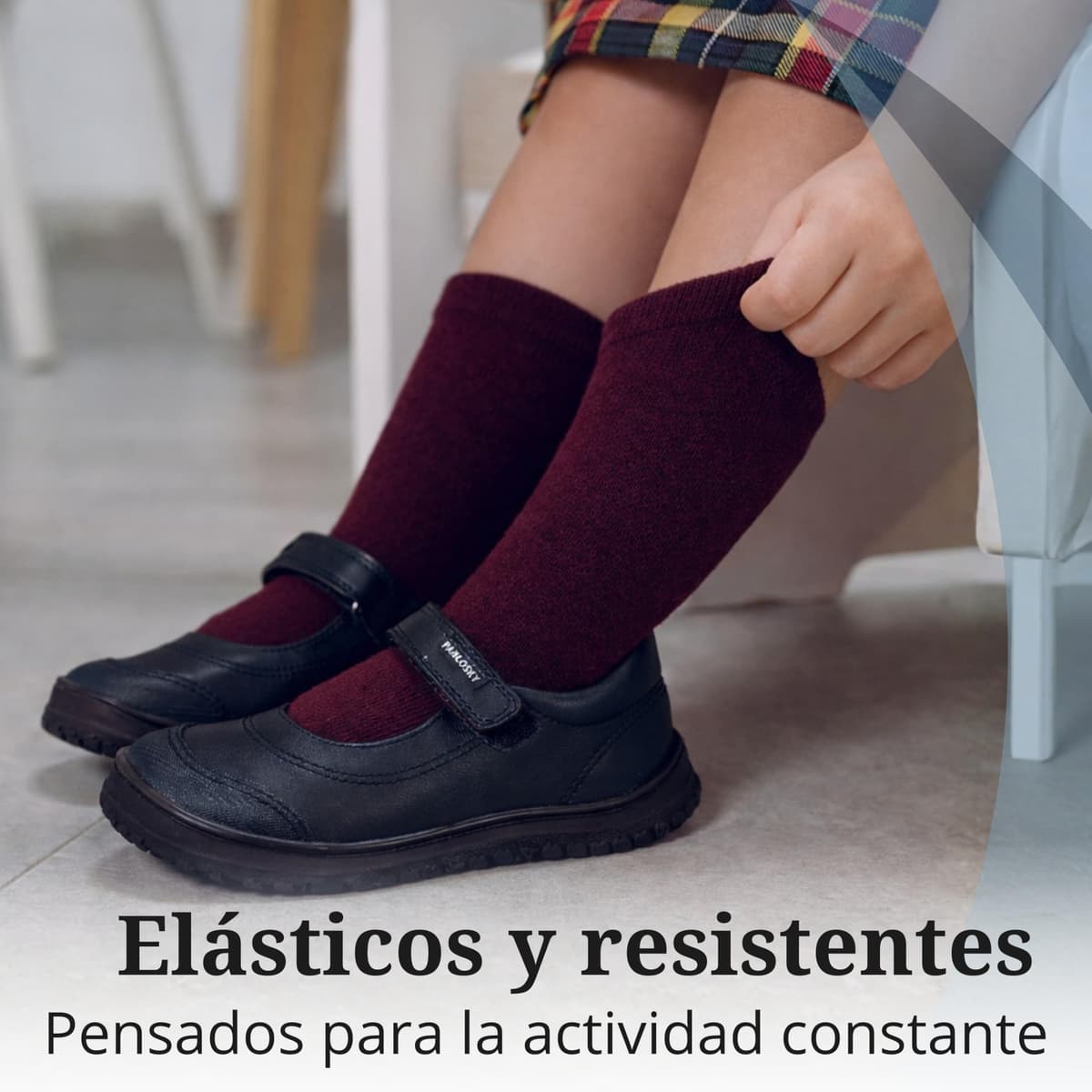 bisoo SET de 5 Pares de Calcetines Escolares de Algodon con Certificado Oeko-Tex para Uniforme Colegio - Elige tu Talla y Color — view 3