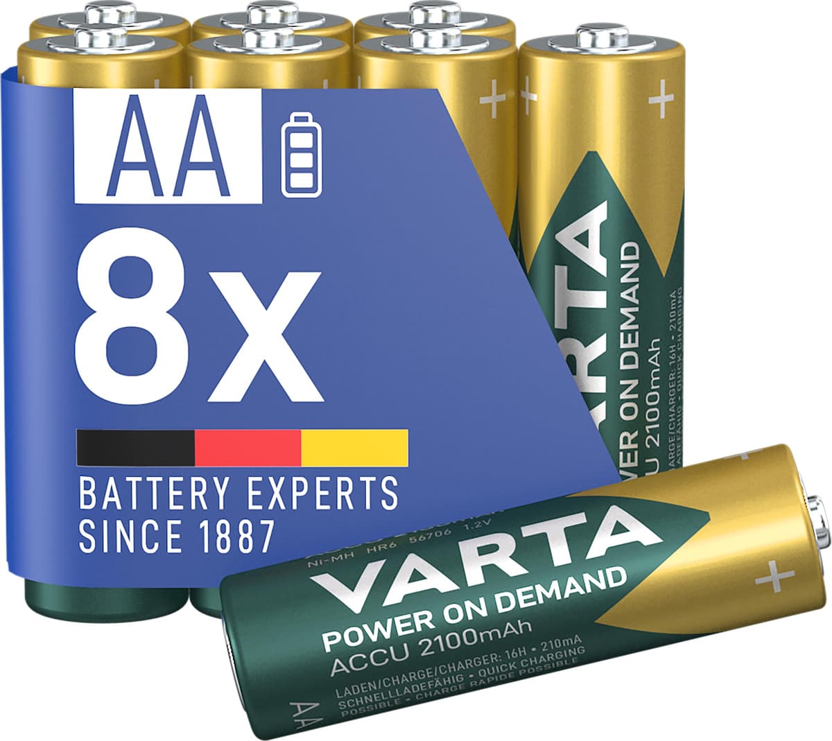 VARTA Power on Demand AA Mignon Batteries (40-pack, economy pack in environmentally-friendly packaging - smart, flexible and powerful - e.g. for computer accessories, Smart Home devices or torches) — view 19