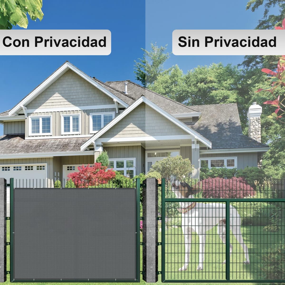 AXT SHADE Pantalla Privacidad Balcón 90x500cm Impermeable Ocultacion Balcon Protección Viento y Los Rayos UV con Ataduras de Cables para Exterior Terraza-Antracita — view 5