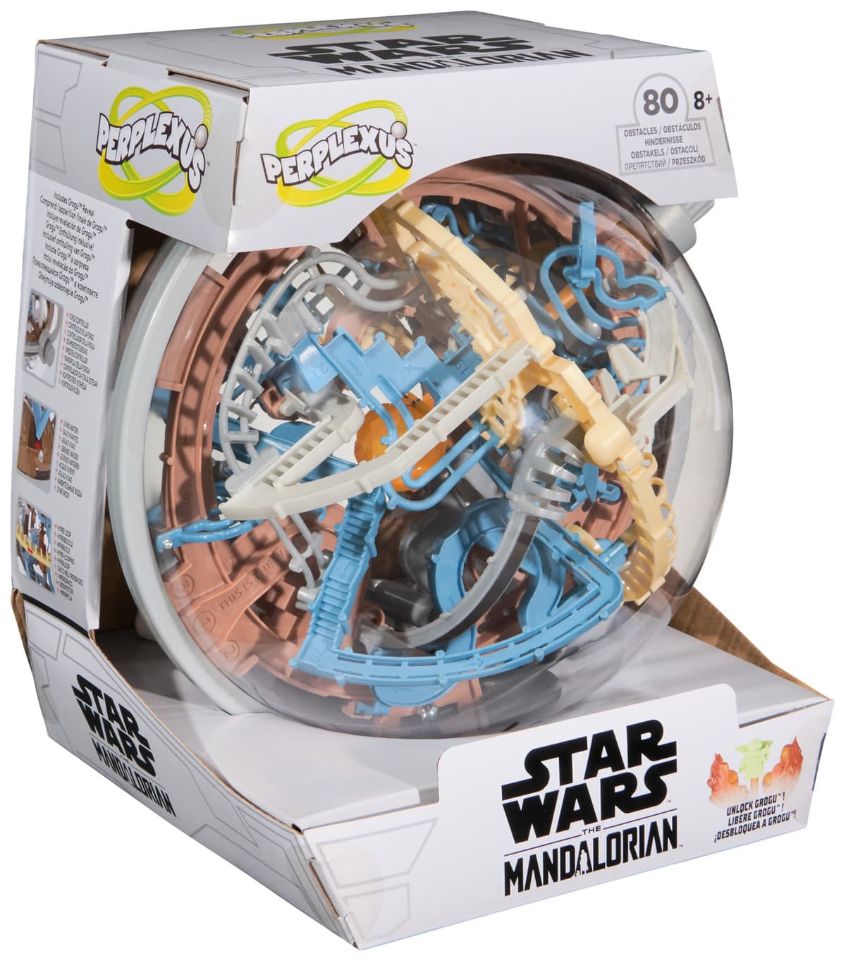 PERPLEXUS Star Wars - The Mandalorian - Laberinto de Bolas 3D con 80 obstáculos galácticos del Universo Star Wars con botón Giratorio Interactivo, a Partir de 8 años — view 8