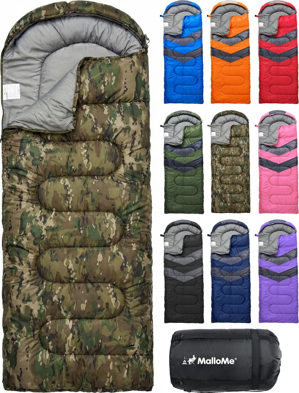 MalloMe – Saco de Dormir para Adulto, niño, Invierno, Verano, Primavera, otoño, plumón para 1 Persona, Impermeable, Bolsas de Dormir y Senderismo – Bolsa de Dormir Ultraligera, compacta para Dormir — view 13