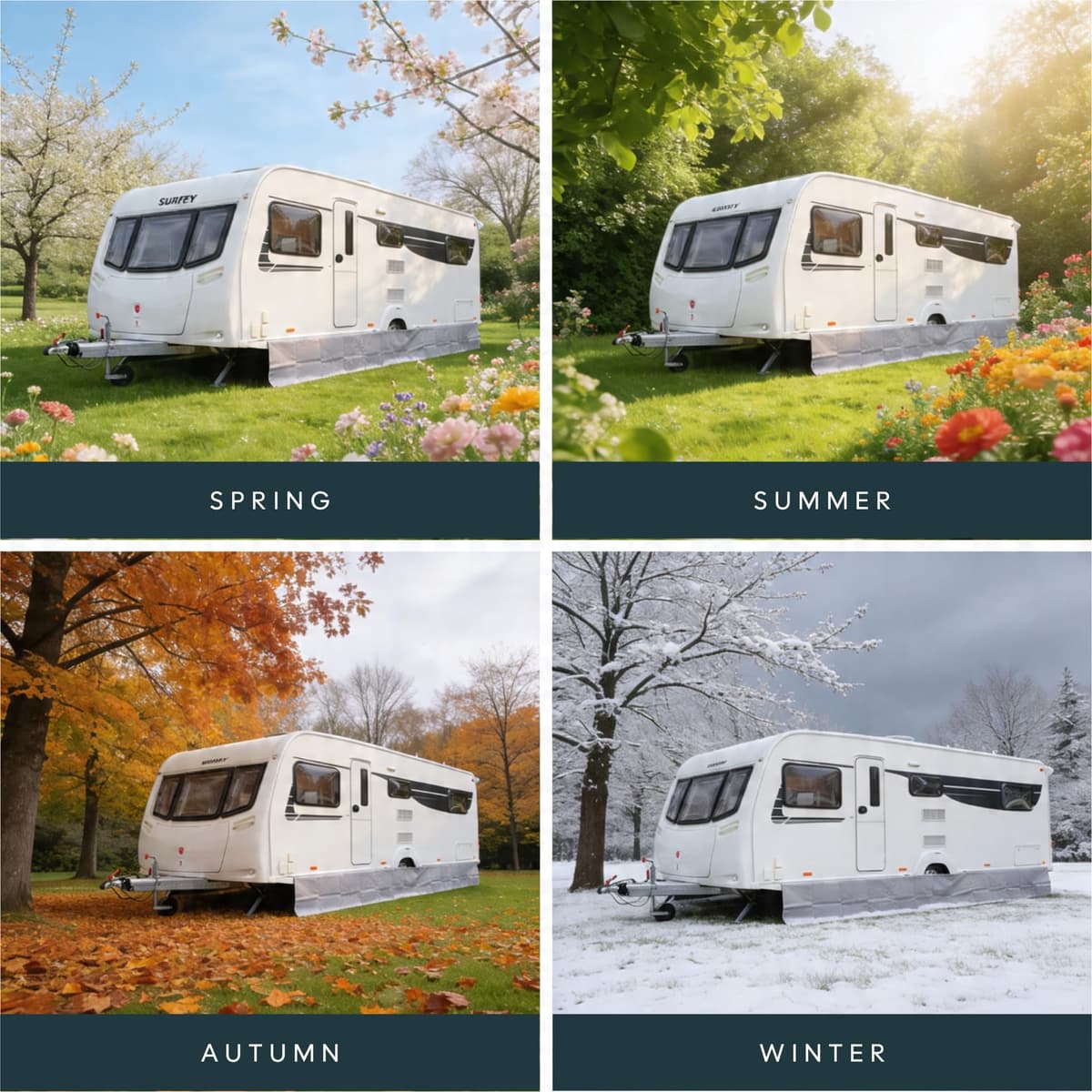 Luxury Caravan Draught Skirt 5m x 500mm – UV-Resistant PVC Weatherproof Awning Skirt with Reinforced Edging, Motorhome & Touring Caravan Wind and Draught Protection — view 5