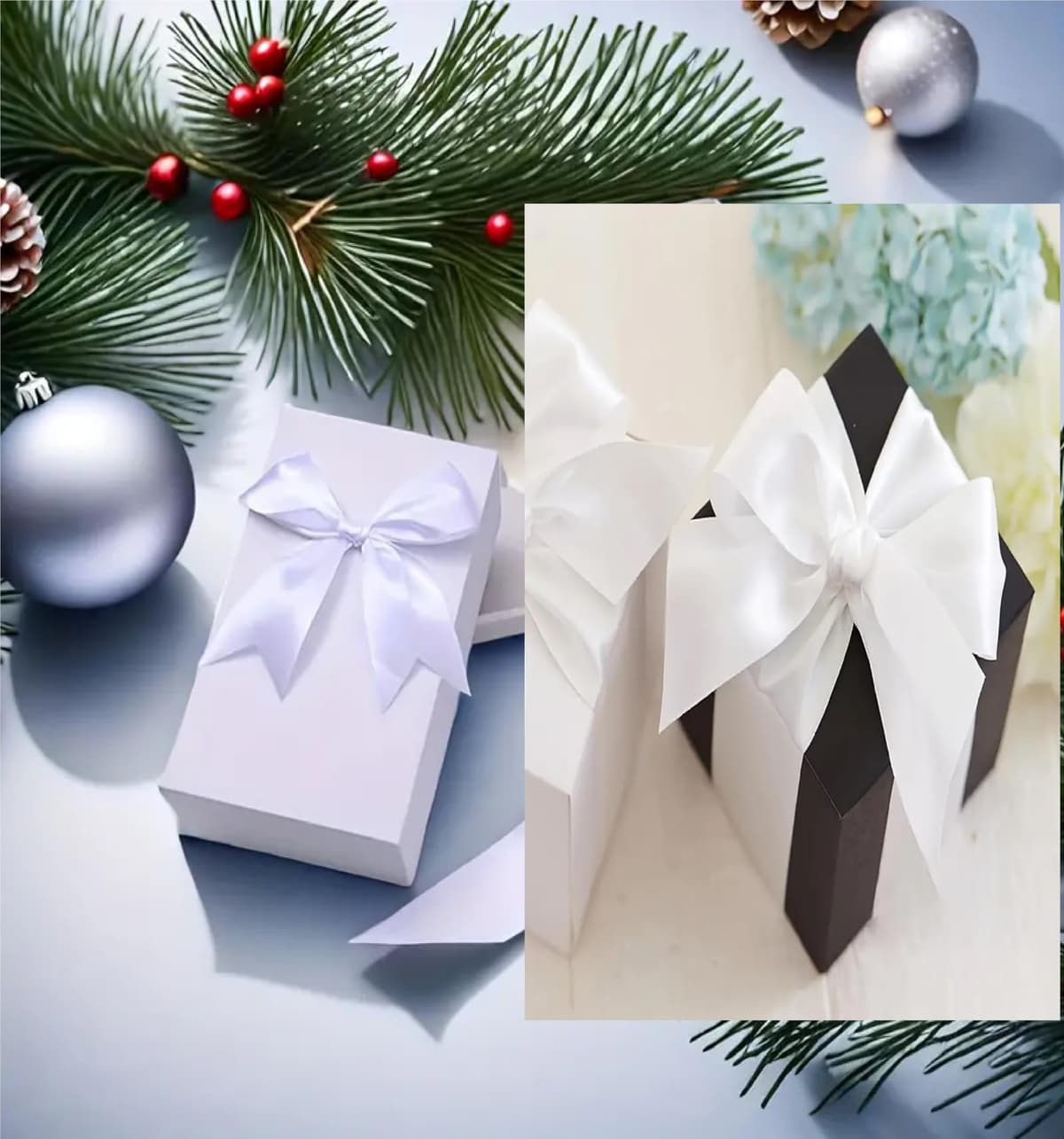 Double Sided Faced Satin Ribbon Size 50mm x 10 Meters (Off White) Perfect for Gifts Wrap Sew Party, Decorations Events Dress Wedding Christmas Crafts, Bows Car, DIY, Bouquets, Cake More — view 5