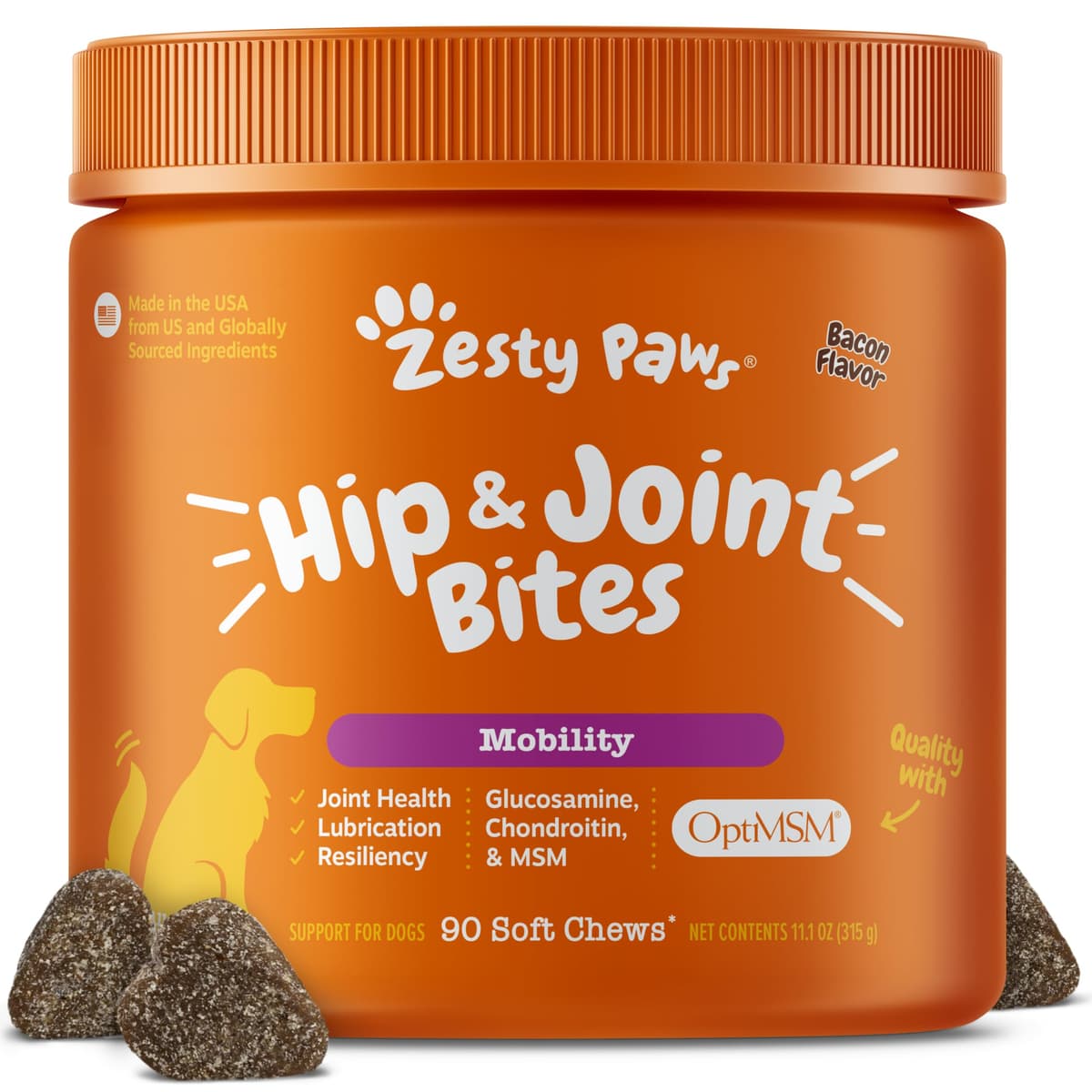 Zesty Paws Hip & Joint Chews for Dogs | Supports Joint Flexibility, Mobility, Healthy Cartilage & Helps Soothe Stiff Joints | With Glucosamine, Chondroitin, Green-Lipped Mussel | Daily Use | 90 Chews — view 9