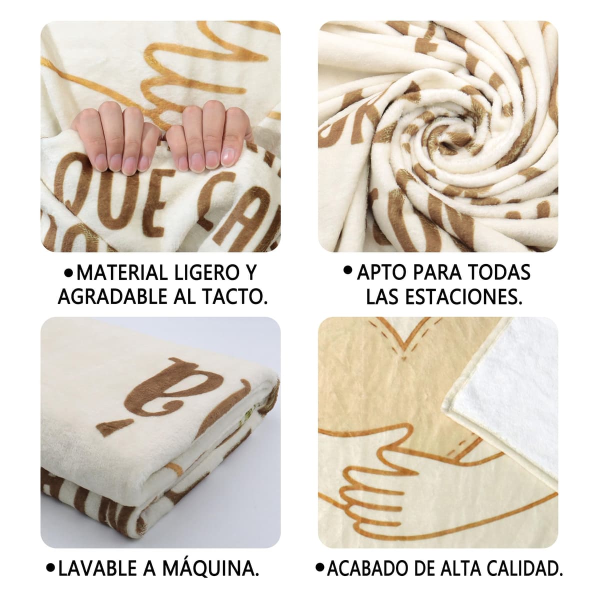 Amorea A mi Abuela Espero Que Cada Vez Que te acurruques en Esta Manta te recuerde cuánto te Quiero Ideas para Regalos Manta para la Abuela Cumpleaños Día de la Madre — view 4