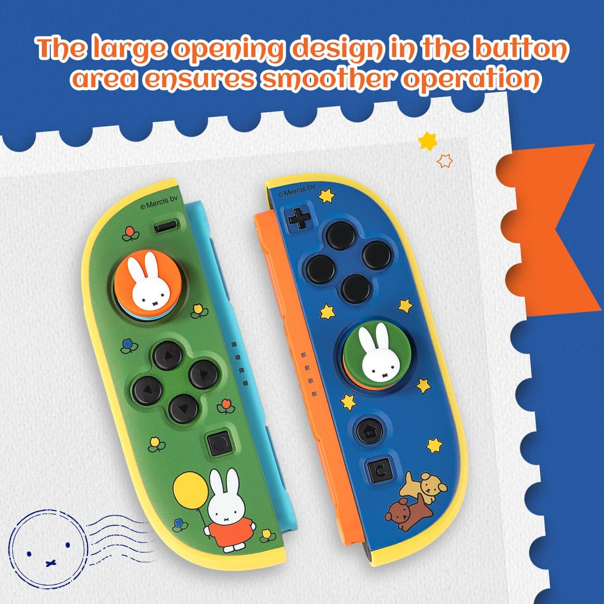 Kuitmor Protective Case Compatible with NS2, Detachable Hollow Shell Anti-Scratche and Shock-Absorption Dockable Hard Shell for Switch 2 Game Console - Vibrant Bunny — view 4