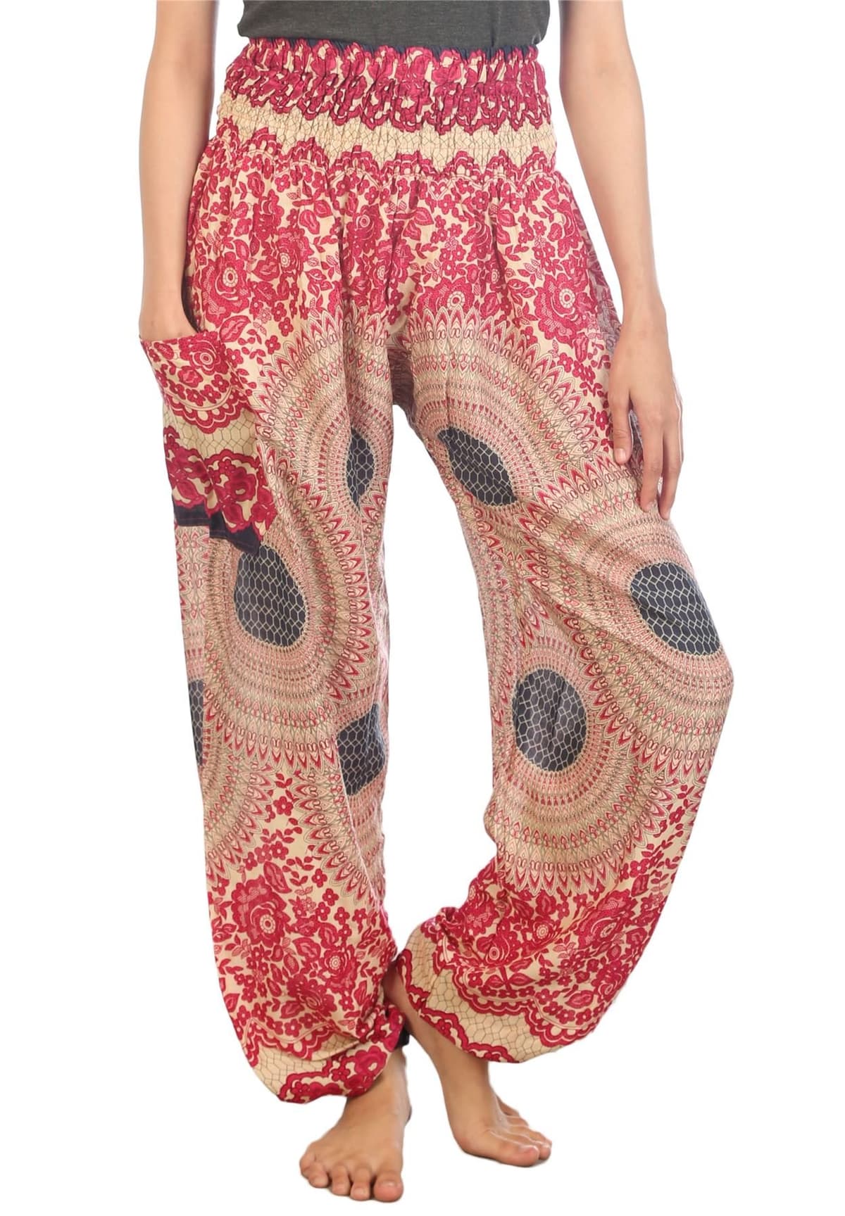 Lofbaz Harem Pants for Women Yoga Boho Hippie Clothing Womens Palazzo Bohemian Pajama Trousers Beach Indian Gypsy Genie Clothes — view 39