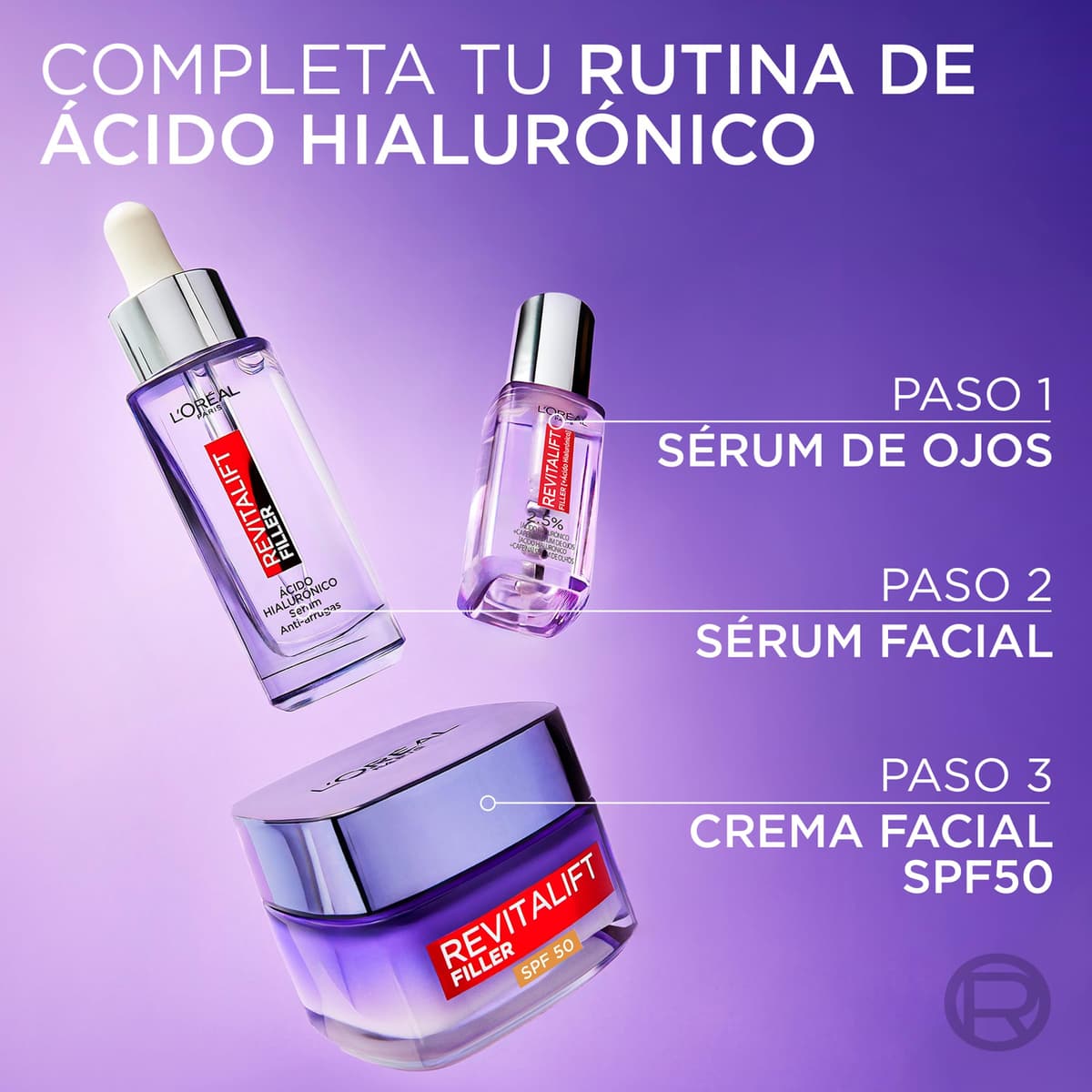 L'Oréal Paris Revitalift Filler Crema de Día Rellenadora con Protección Solar SPF 50, Anti-edad y Anti-arrugas, Con Ácido Hialurónico. Inspirado en Cosmética Coreana. Acabado no graso, 50ml — view 7
