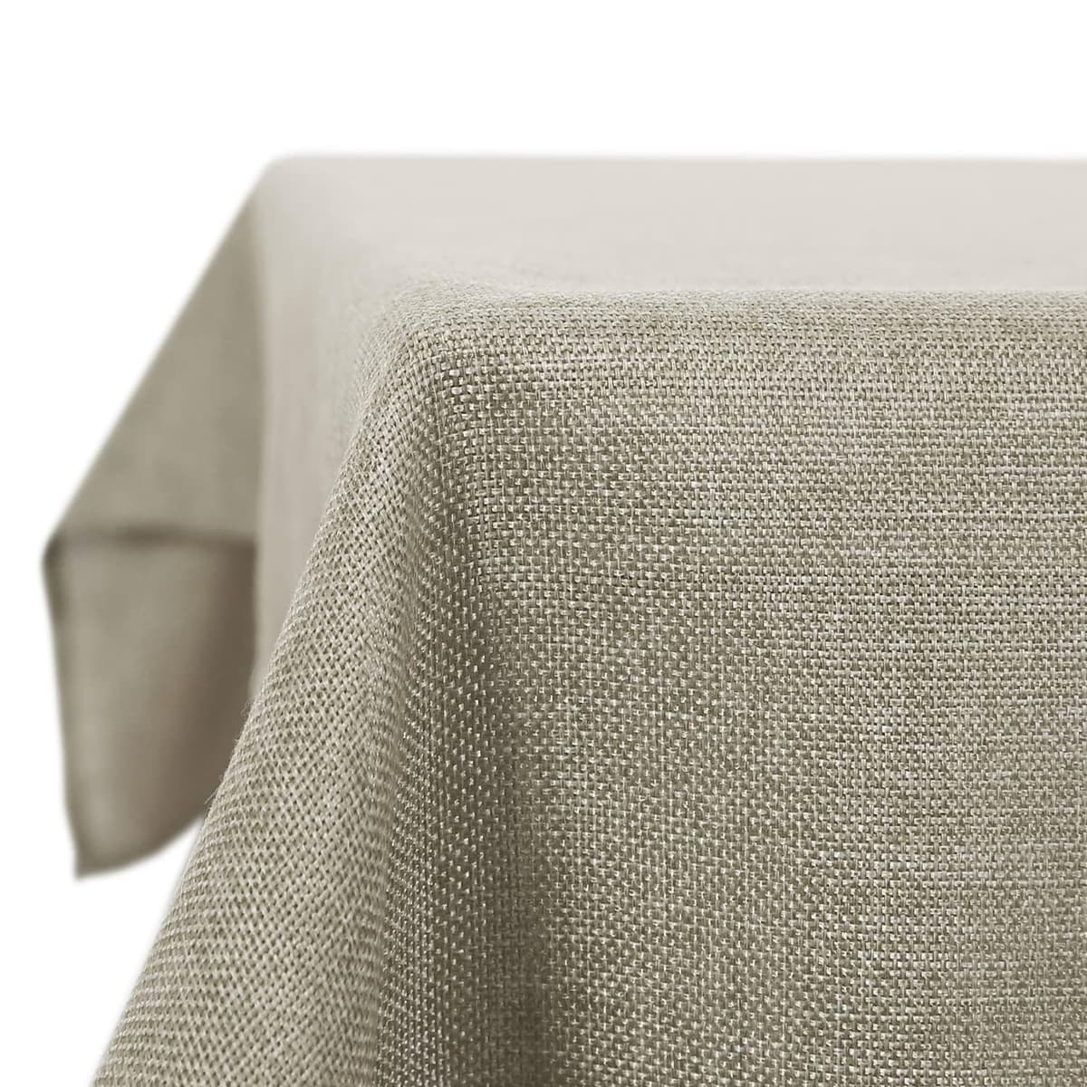 Deconovo Mantel Mesa Rectangular para Comedor Cocina o Salón Efecto Lino 130 x 200 cm Color Lino