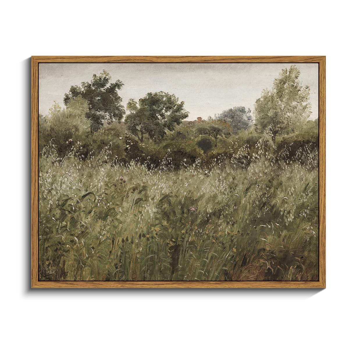 InSimSea Framed Canvas Wall Art, Meadow with Flowers Painting, Landscape for Living Room, Bedroom, Home, Bathroom Decor, 8x10 — view 155