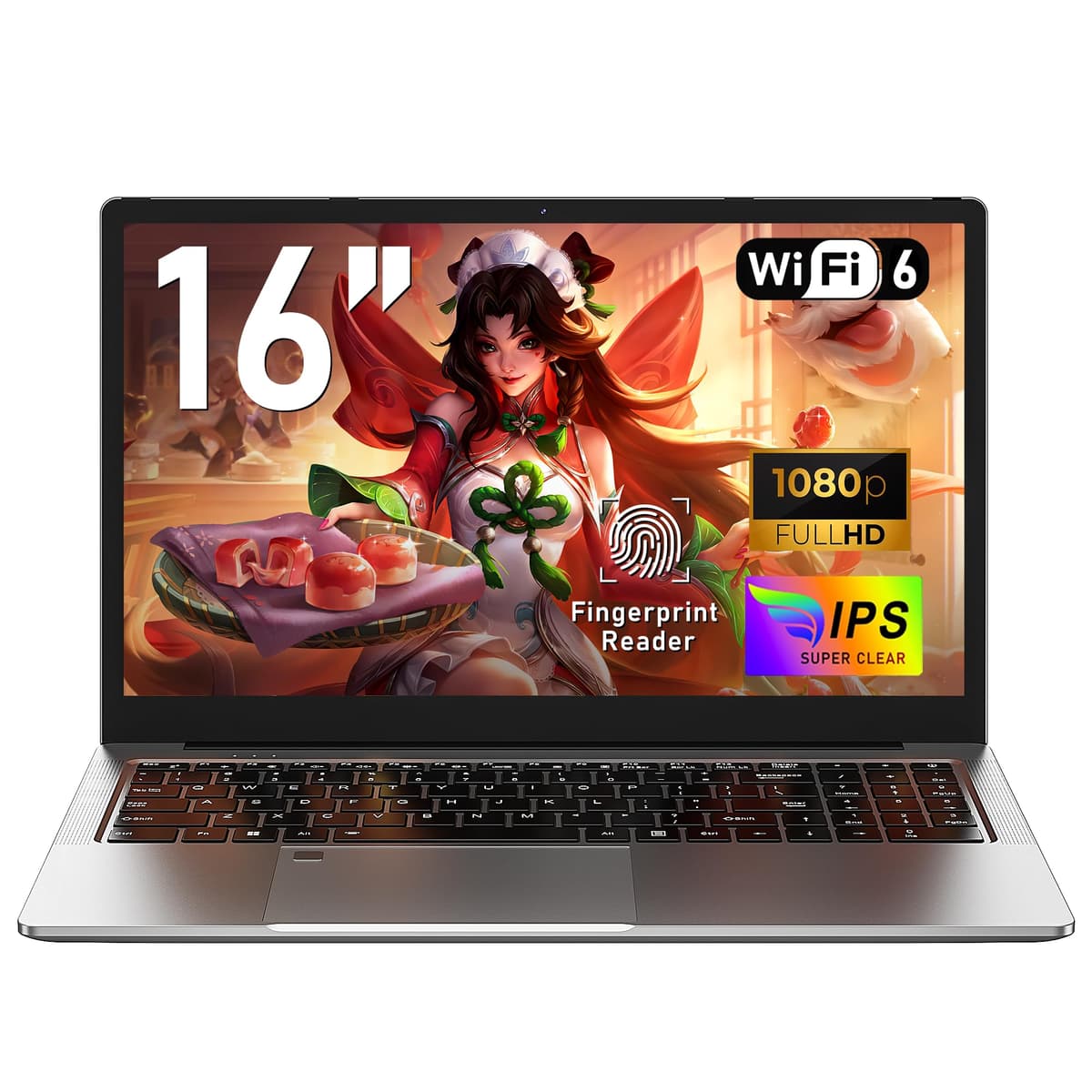 15.6 Inch Laptop with 4425Y Processor, 8GB RAM 256GB SSD Laptop 2026 Computer Pc, FHD 1920 x 1080P, 5000 MAh/38.5Wh, TF Card, Webcam, Touchpad, Student/Home/Business — view 7