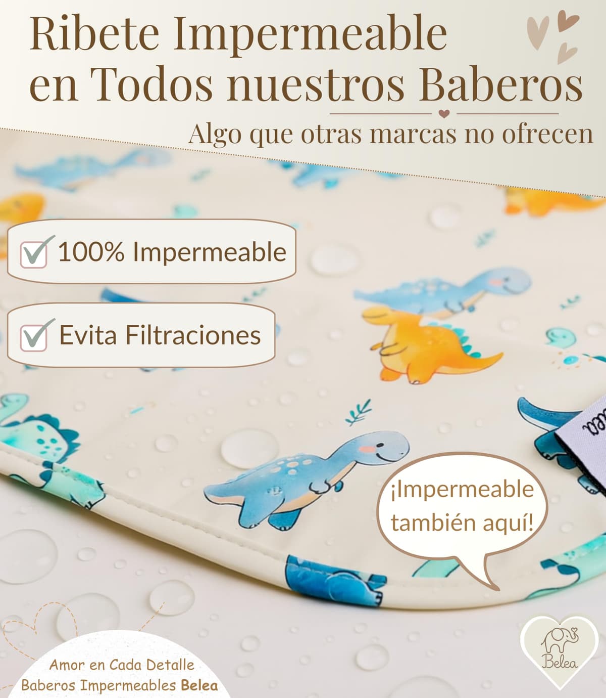 Pack 2 Baberos Bebe Impermeables Sin Mangas BLW 6 Meses a 5 Años Bolsillo Recogemigas Babete Impermeável Babero Infantil Sin BPA Regalo Baby Shower Cumpleaños Bebé — view 4