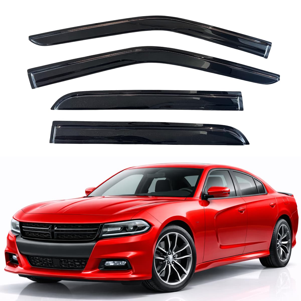 KPY Rain Guards Fit for 2006-2013 Lexus IS250 IS350, Out-Channel Window Visors Vent Wind Deflectors 4PC, Car Accessories for 06-13 Lexus is Series — view 106