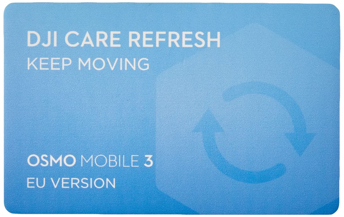 DJI Osmo Mobile 3 Care Refresh, Servicio post-venta, hasta Dos Sustituciones en 12 Meses, Asistencia Rápida, Cobertura de Accidentes y Daños por Agua, Activado dentro 30 días