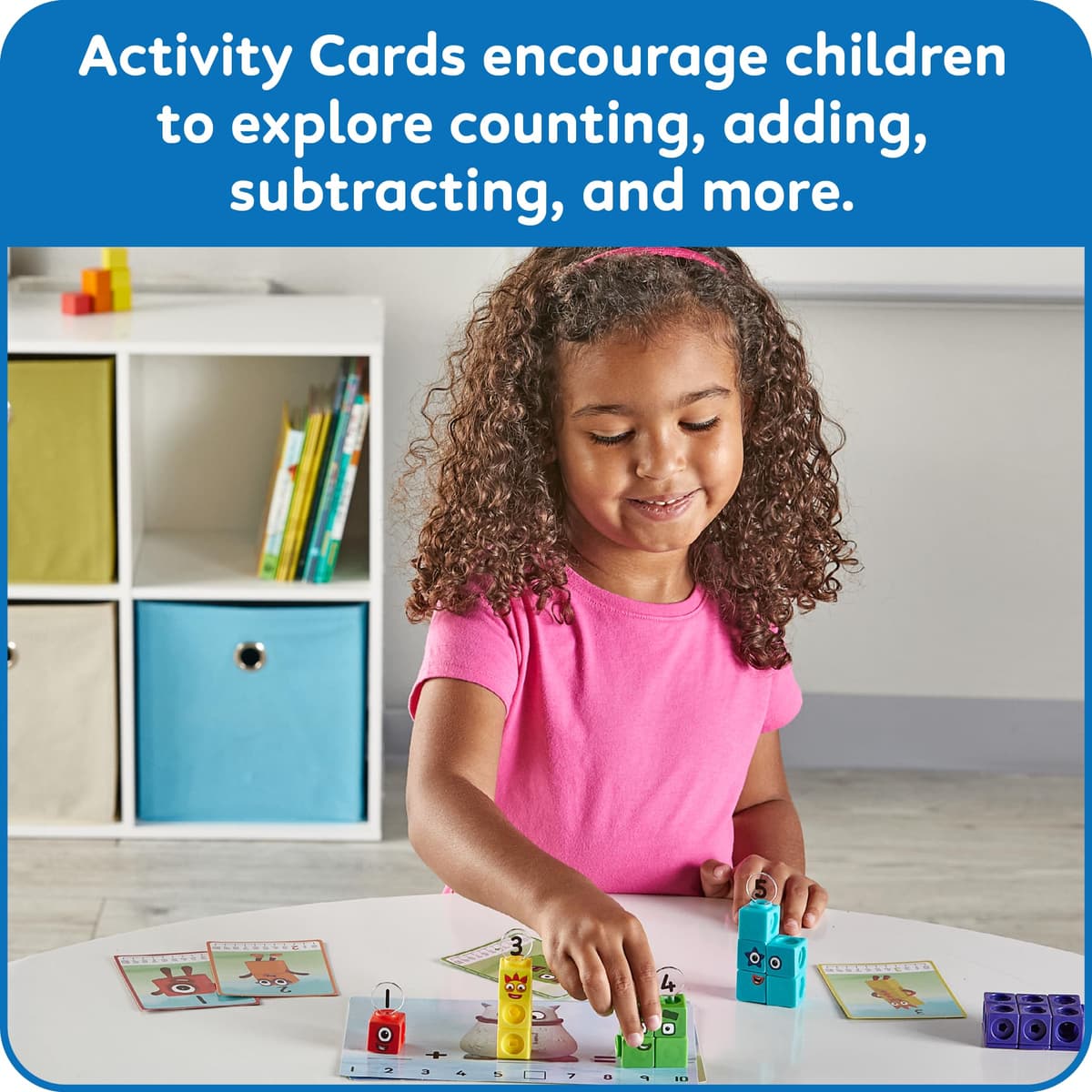Learning Resources MathLink Cubes Numberblocks 1–10, Juego Educativo para Contar y sumar, Cubos conectables con Tarjetas de Actividades, 251 Piezas, Edades 3+ — view 3