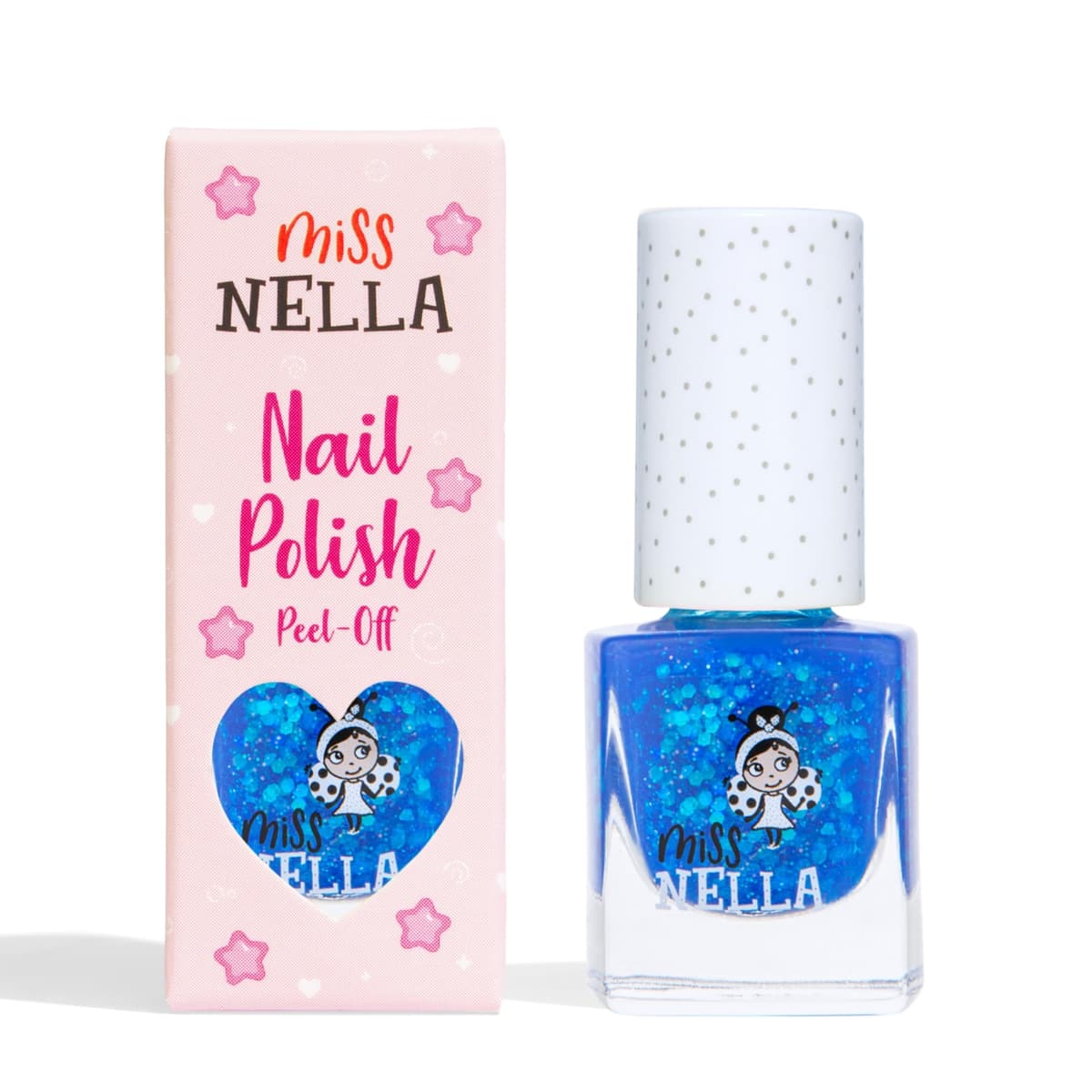 Miss Nella BLUEBERRY SMOOTHIE- Esmalte de uñas especial morada con brillantina para niños, con fórmula despegable, a base de agua y sin olor — view 10