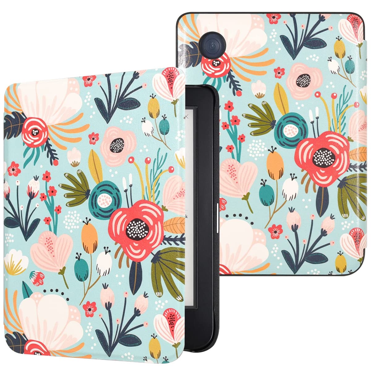 DMluna Funda para Kobo Clara Colour/BW/ 2E, Tolino Shine Colour/Shine 5/4, Cubierta de Cuero PU Premium, Auto Sleep/Wake, Delgada y Ligera, Ajuste Preciso, Verde Agave — view 9