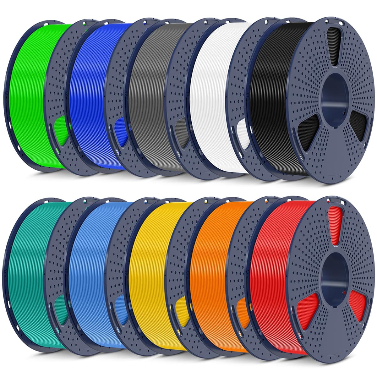 SUNLU Pack de 16 Colores Filamento PLA Plus, Filamento PLA+ Multicolor para Impresoras 3D 1.75mm, Embalado al Vacío Individualmente, 0.25kg/Bobina, Total 4kg, 16 Bobinas​ — view 40