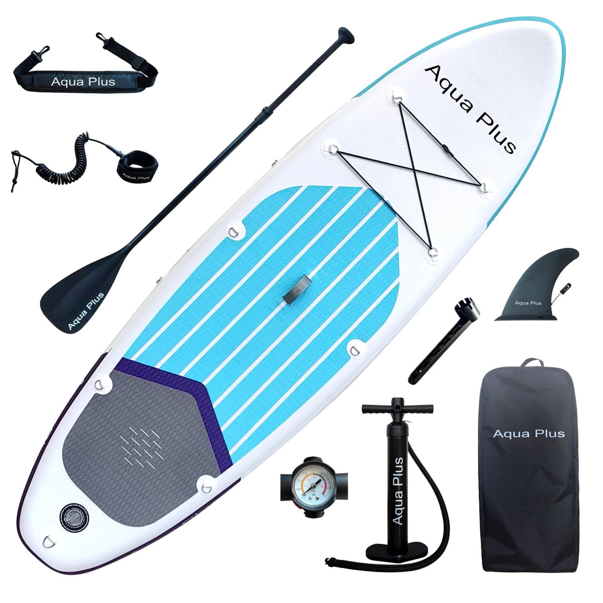 Aqua Plus Sup Inflable de 15cm de Grosor para Todos los Niveles de Habilidad, Paleta Ajustable, Bomba, Mochila de Viaje ISUP, Tabla de Remo Inflable para jóvenes y Adultos — view 10
