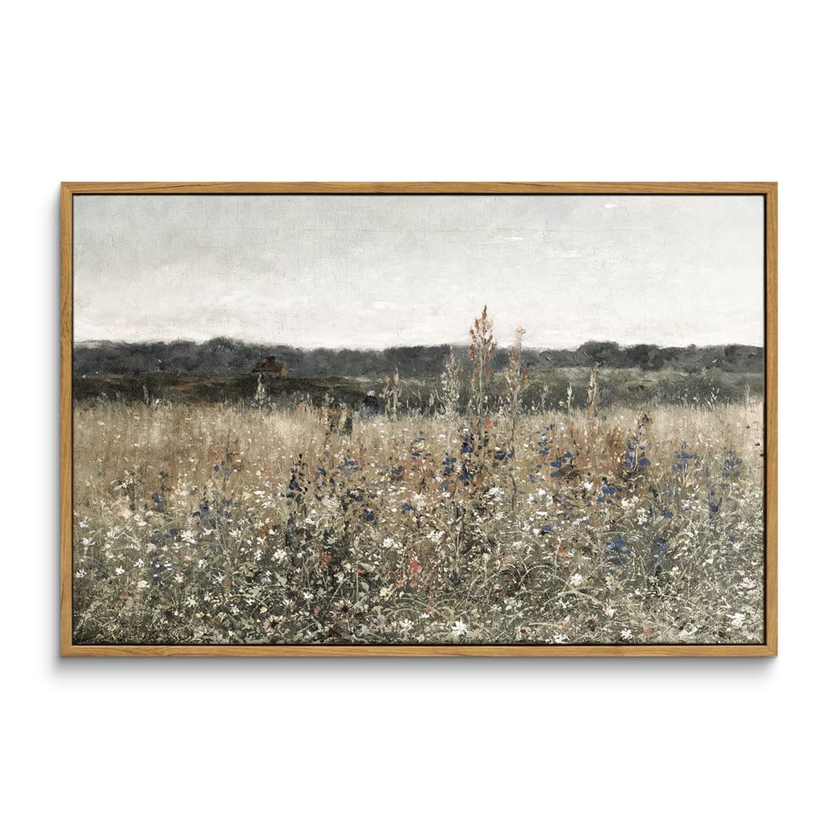 InSimSea Framed Canvas Wall Art, Meadow with Flowers Painting, Landscape for Living Room, Bedroom, Home, Bathroom Decor, 8x10 — view 179