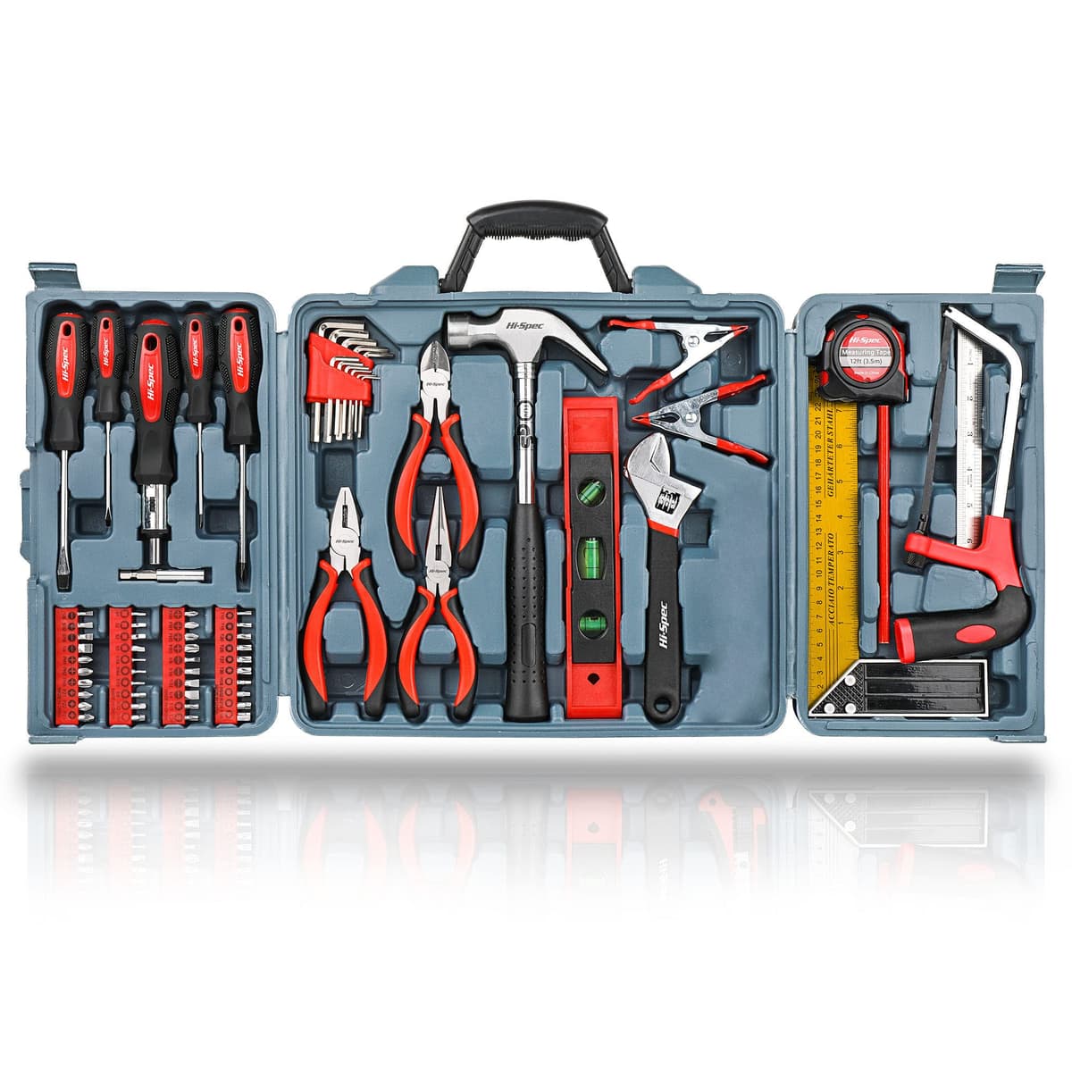 Hi-Spec 54pc Home & Office DIY Tool Kit Set. Complete Household Tool Box with Essential Hand Tools Included for Basic Repairs, Maintenance & Home Improvement Projects — view 8