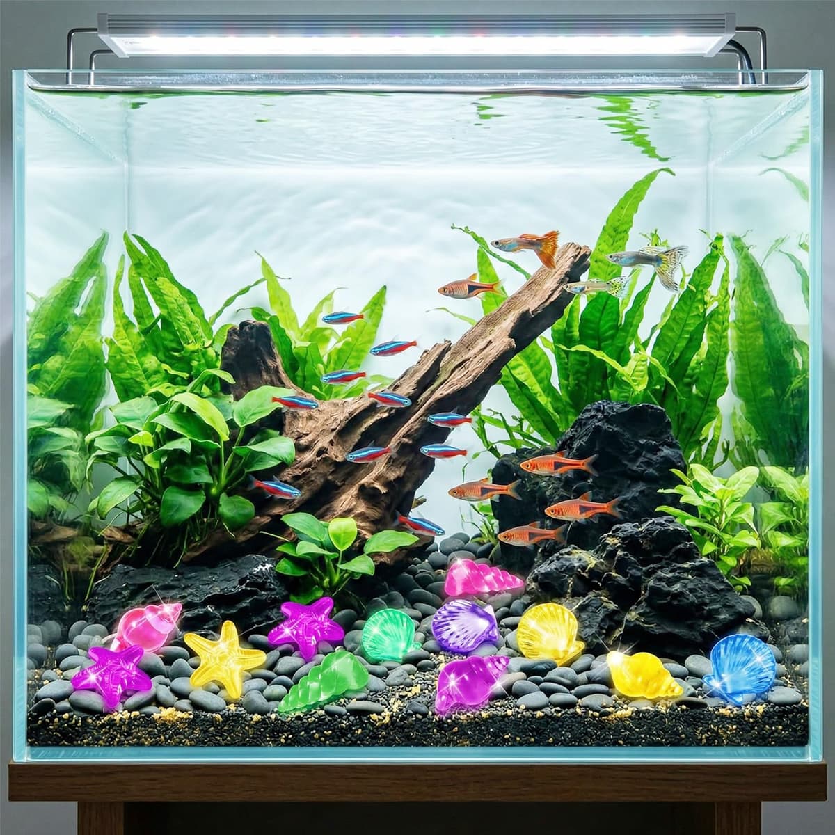 EKKONG Set de Gemas Coloridos, Gemas Piratas de Acrílico, 36 Piedras Preciosas de Buceo con 1 Cofre Pirata, Juguetes de Piscina Diving Gems para Piscinas, Playas y Búsquedas del Tesoro (Bronce) — view 4