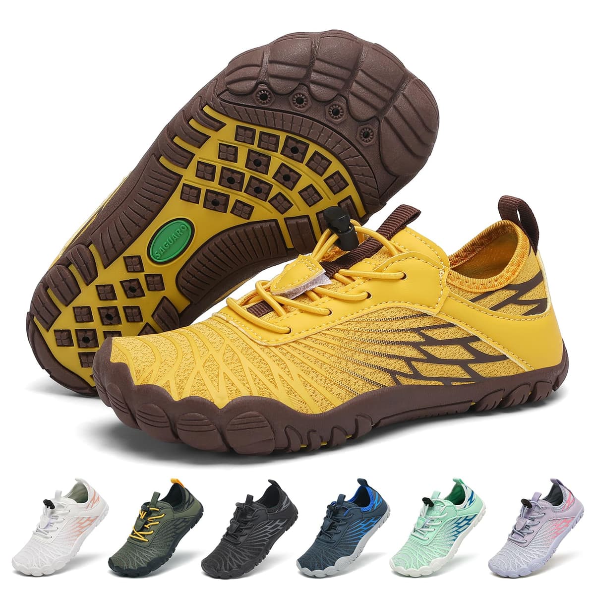 SAGUARO Zapatos descalzos para niños, de secado rápido, transpirables, con puntera ancha, talla 25-35 — view 8