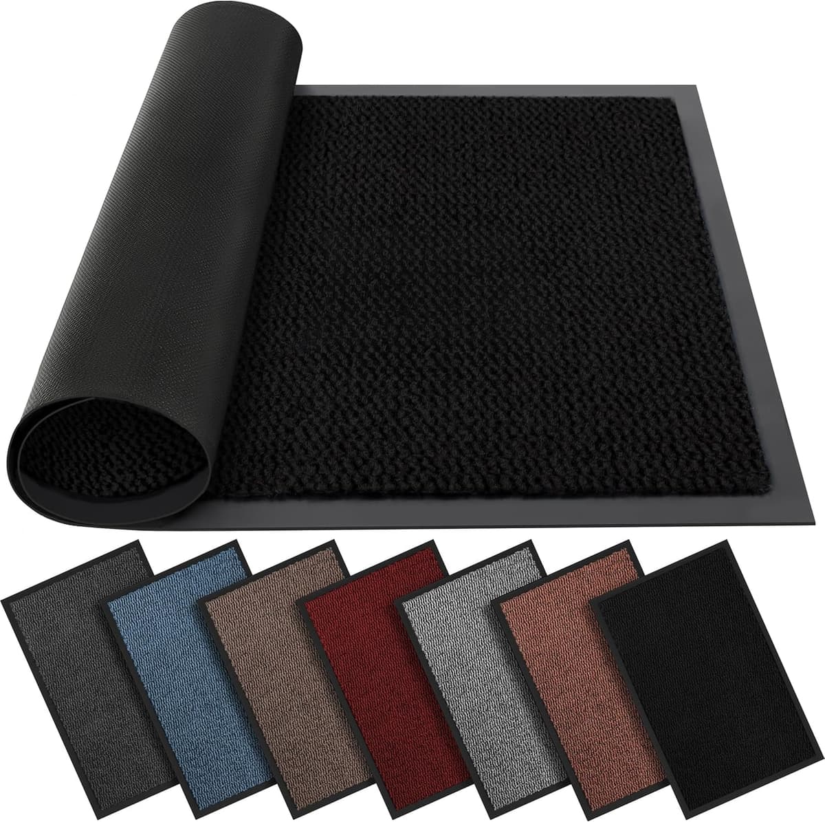 BLADO Washable Door Mats Indoor & Outdoor - Non-Slippery Heavy Duty - Stylish & Large Rubber - Perfect Dust Grabbing Doormats (Anthracite, 40cm x 60cm) — view 23